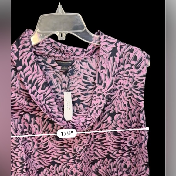 Stunning NWT Banana Republic Size XL Sleeveless Floral Top in Pink and Black - Picture 4 of 7